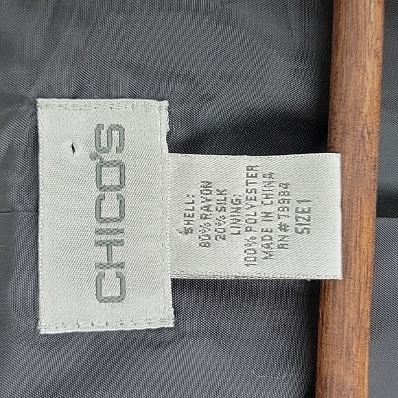 Chico's black Velvet blazer size 1 (M) - Picture 12 of 12